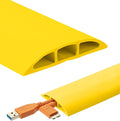 Bates- Floor Cord Cover, 8ft, Cable Cavity 0.6" (W) x 0.31" (H), Heavy Duty Wire Protector, PVC Extension Cords Hider, Protect Cords, Prevent Cable Trips, Cord Hider for Office, Home, Outdoor