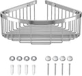 Shower Basket Stainless Shower Corner Shelf, 304 Caddy Stainless Steel Rustproof, Organizer Wall Mounted Basket(Includes Screws)