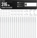 EVEO Cable Hider Wall 306” - Cable Raceway Cord Hider - Wire Covers for Cords on Wall, Cord Cover, Wall Cable Hider, Cable Concealer, Wire Hiders for TV on Wall Management-20X (L16 W0.95 H0.5) - White