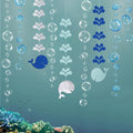 Decor365 Blue Bubble Whale Garland Boy Baby Shower Ocean Garland Whale Theme Under The Sea Party Decorations Birthday Banner Marine Whale Party Streamers Beach Nautical 1st Birhtday Party Decor