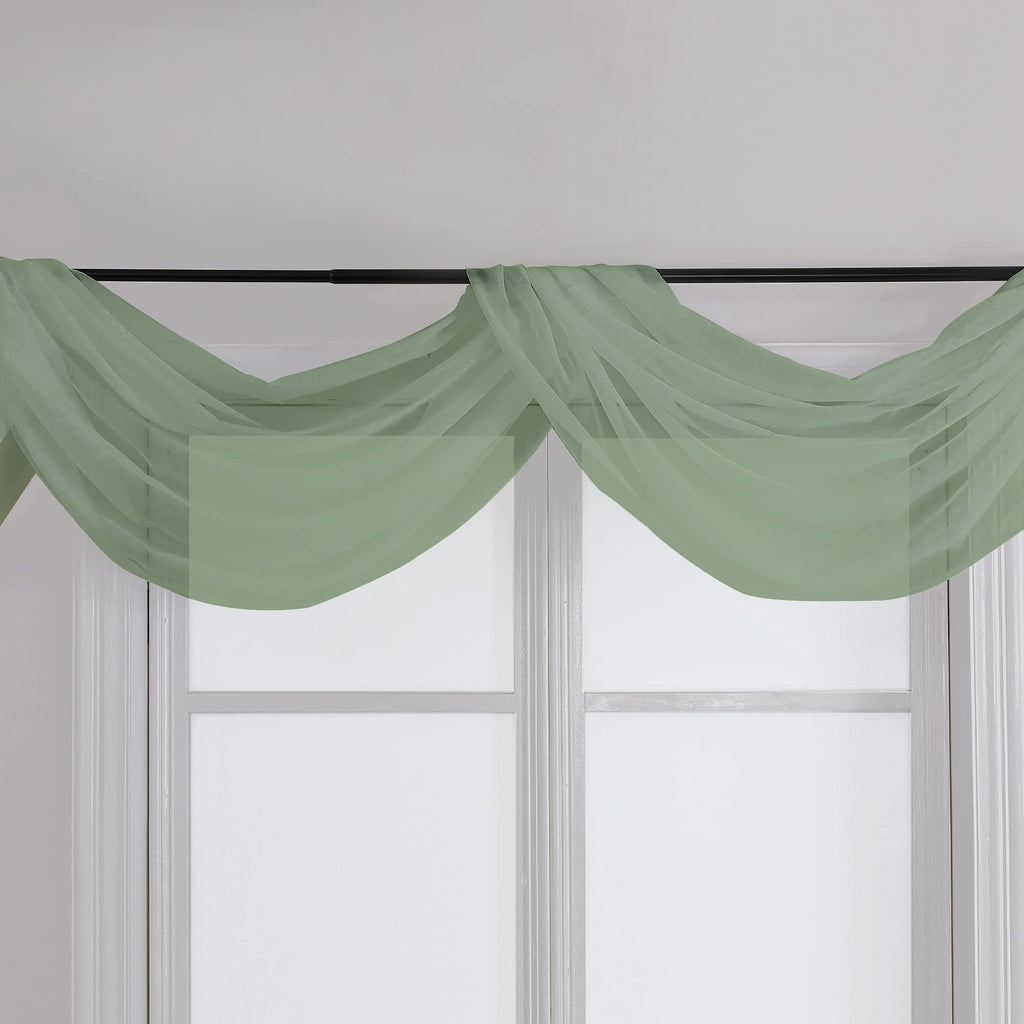 Sheer Window Curtains 144 inch Extra Long 2PCS