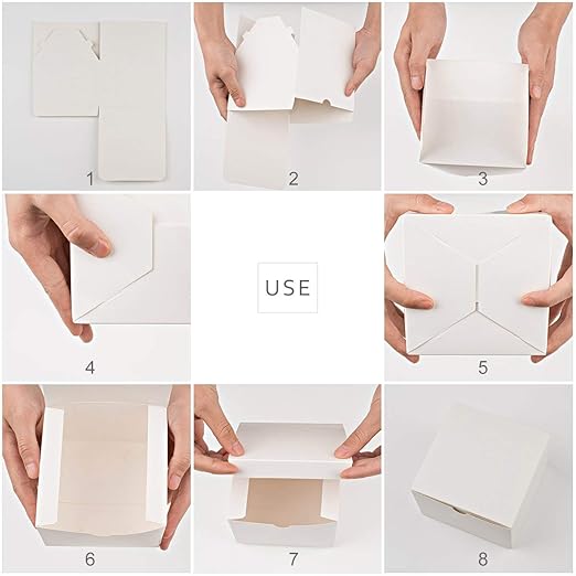 MESHA White Gift Box 50PC 3x3x3'' Sturdy Gift Boxes with Lids, Bridesmaid Proposal Gifts Box for Bridal, Cookies, Groomsmen Proposal Box, Party Favor, Wedding Favor