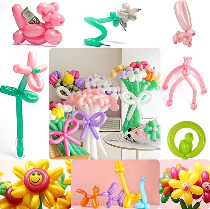260 Balloons 100 Pcs Light Blue Long Balloons For Tying Balloon Animals Party Balloon Arch Blue Party Decorations For Women Galentines Graduation Birthday Decorations