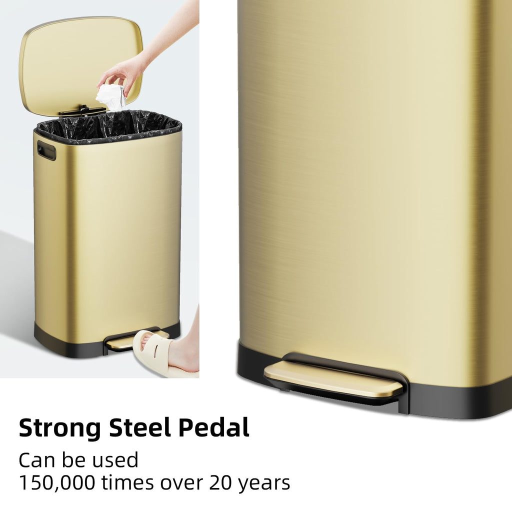 13 Gallon Trash Can with Lid (40 Count)