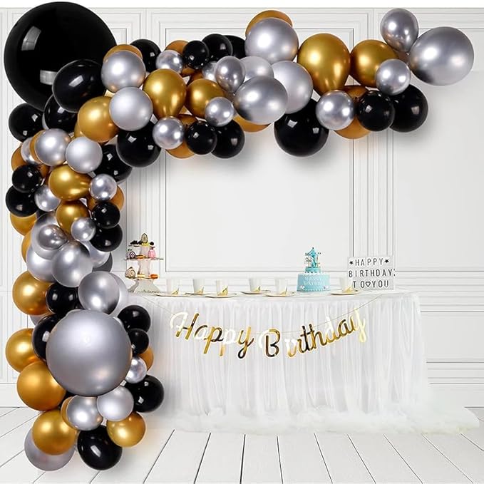 Metallic Silver Balloons 50 pcs 12 Inch Chrome Silver Latex Balloons for New Year, Wedding, Baby Shower, Gender Reveal, Easter, Anniversary, Birthday, Christmas Party Decoration