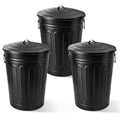 Metal Trash Can with Lid 13 Gallon (3 Count)