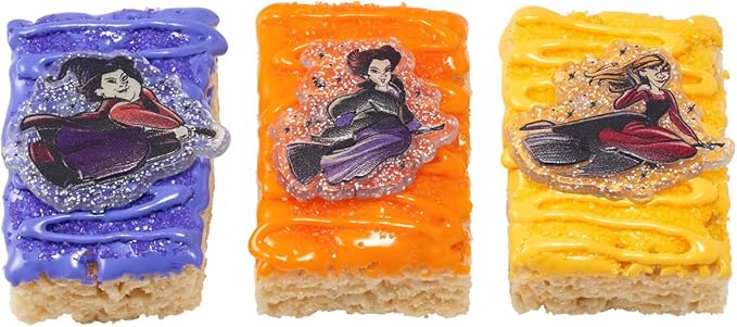 DecoPac Disney Hocus Pocus Forever Bewitching Rings, Cupcake Decorations Featuring The Sanderson Sisters In Flight, 3 Designs, Cake Toppers – 24 Pack