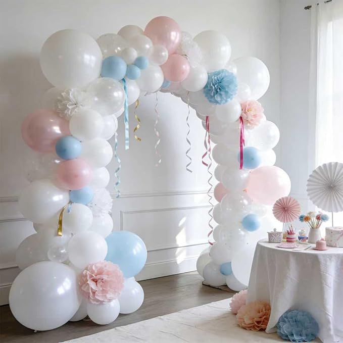 White Balloons, 60 PCS White Balloons 12 inch Latex Balloon for Birthday Party Decoration, Wedding, Baby Shower, Anniversary, Bridal Shower, Holiday Decoration and Balloon Garland