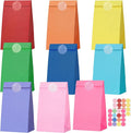 woric 36PCS Colorful Party Favor Bags with Stickers, 9 Colors Small Gift Bags Self Stand Rainbow Goodie Bag for Kids, Baby Shower, Wedding Birthday Party Favor Supplies