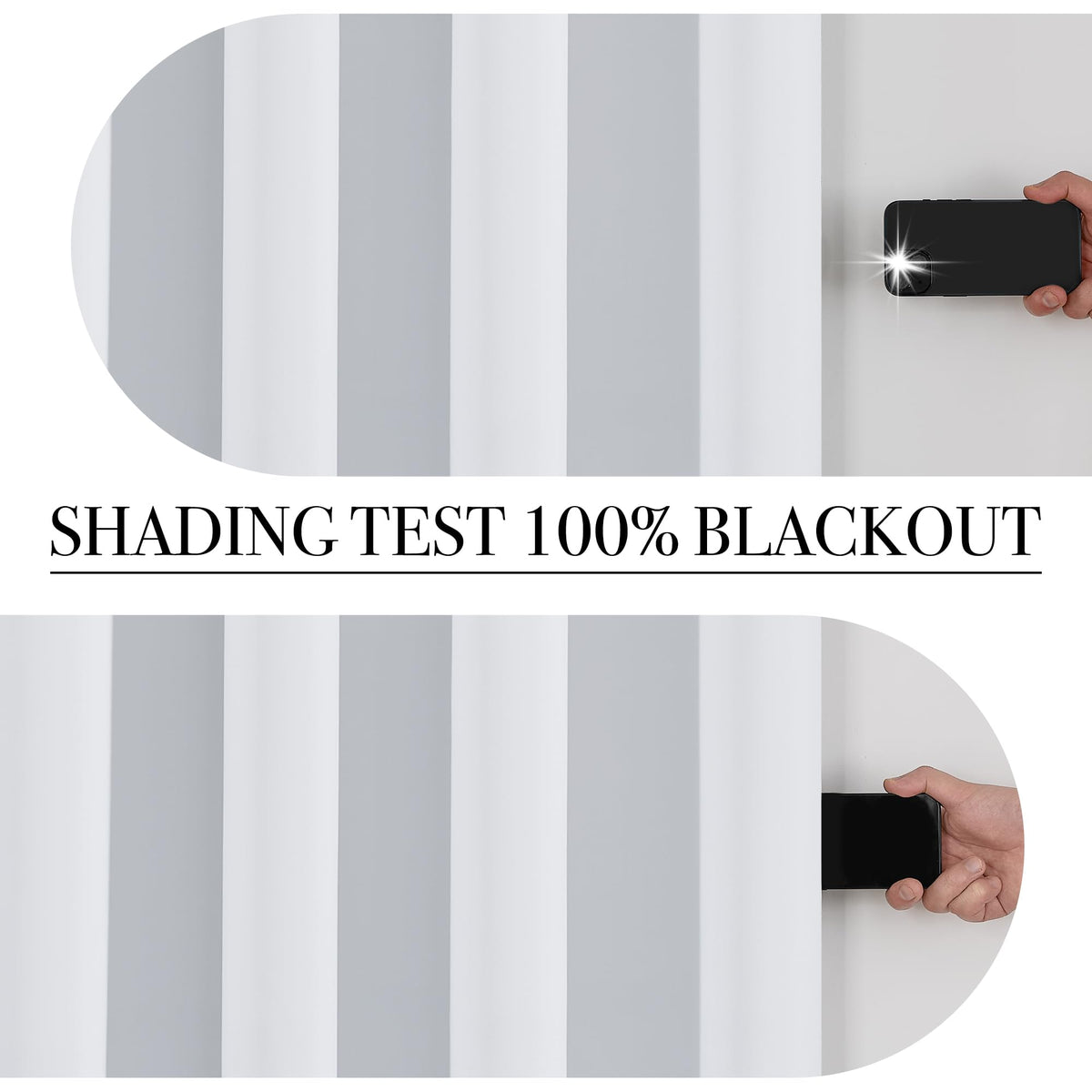 White 100% Blackout Curtains for Bedroom 80 inch Long 2 Pcs (2 Count)