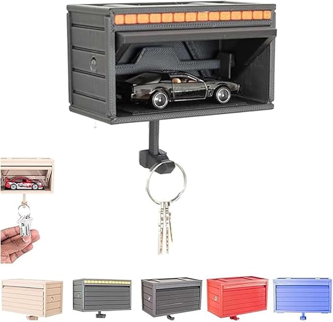 Decorative Car Key Holders - Wall Mounted Garage Key Holders - Wall Mounted Key Storage Boxes - for Entrances, Front Doors, Hallways, Offices (Beige)