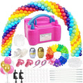 Balloon Arch Kit and Balloon Pump Electric, 12ft Wide Table Balloon Arch Stand With 100Balloons Balloon Stands For Wedding Anniversary Birthday Mother's Day Party Decoration Graduation Ceremony