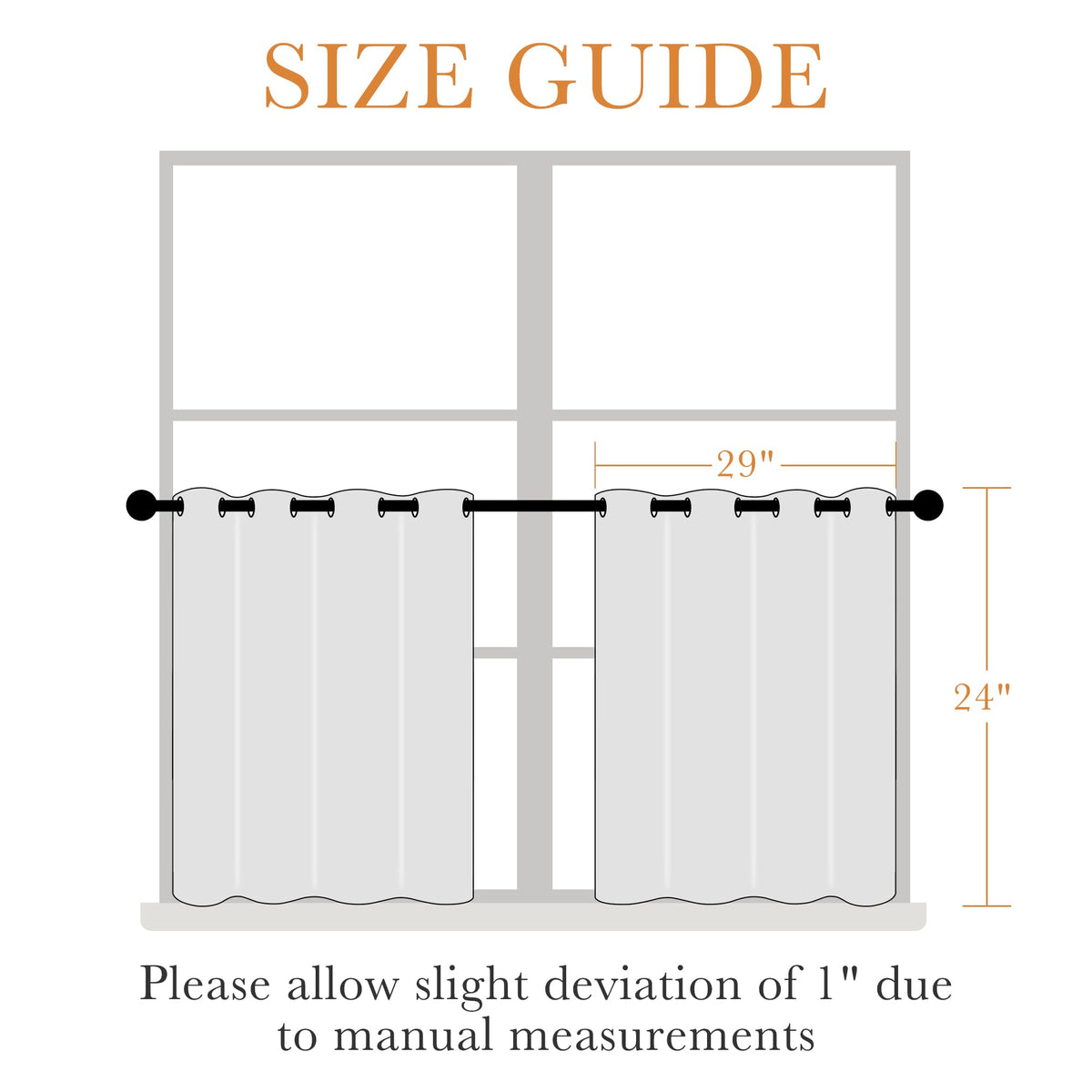 Pure White Room Darkening Small Curtains (2 Count)