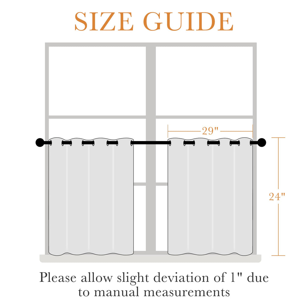 Cafe Curtains 24 inch Length (2 Count)