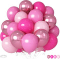 HILAVO Pink Mixed Balloons Set, 12 Inch Hot Pink Pastel Light Baby Pink Metallic Pink Latex Balloons Party Balloons for Women Girls Birthday Baby Shower Princess Anniversary Party Decorations