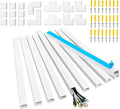 Cord Hider,157.5in TV Cable Management Concealer, Cord Concealer for Hide Cords Wall Mounted,Wire Covers for Cords on Wall,Cable Raceway Kit,10x L15.75W0.95H0.55in (157in L × 0.95in W × 0.55in H)