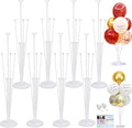 8 Pack Balloon Stand Kits, Fenxyo Balloon Sticks Holder with Base for Table Graduation Birthday, Balloon Sticks Holder for Wedding Birthday Party Decoration