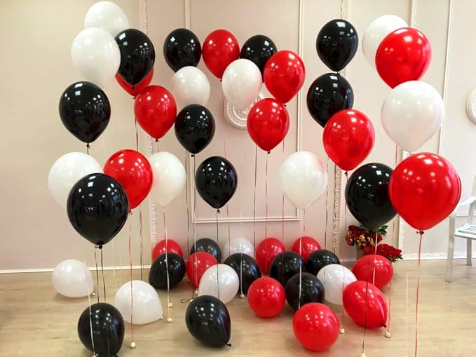 Treasures Gifted Matte Red Balloons - Dark, Ruby, Cherry, Crimson Latex 12 Inch - Globos Rojos - Bulk Pack of 72