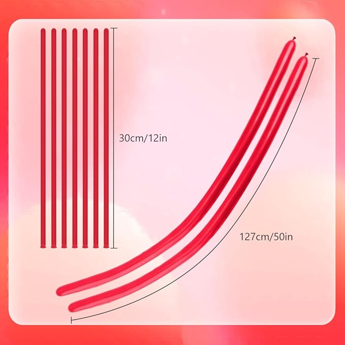 260 Balloons 100 Pcs Red Balloon Arch Graduation Long Balloons For Tying Arch Balloon Animal Birthday Party Suppplier Engagement Decor