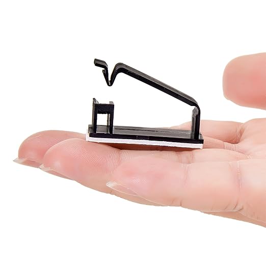50Pcs Self Adhesive Cable Management Clips,Cable Organizers Wire Clips Cord Holder for PC Laptop Ethernet Cable Desktop Home Office(1.52’’ x 0.59’’ x 0.57’’, Black)