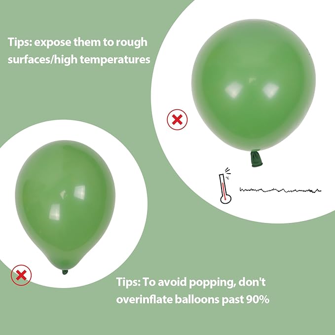 Awenztech 110pcs Sage Green Balloons, 18 12 10 5 inch Sage Green Balloons Different Sizes Balloon Arch Kit for Wedding Engagement Bridal Shower Baby Shower Birthday Party Decorations