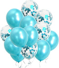 Teal Turquoise Balloons Turquoise Confetti Balloons for Birthday Engagement Graduation Anniversary Party Decorations Supplies (Teal)