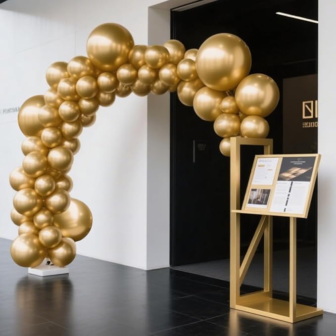 Gold Balloons 125 Pcs Gold Balloons Different Sizes 18 Inch 12 Inch 10 Inch 5 Inch Gold Balloon Arch Kit Garland for Birthday Baby Shower Wedding Graduation Retirement Party Decoration