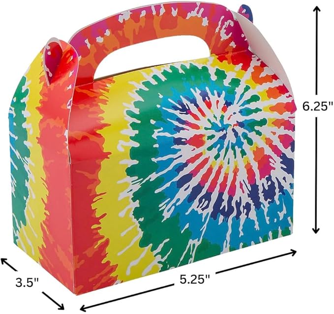 Fun Express Tie Dye Favor Boxes - 12 Pc