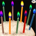 Happy Birthday Cake Candles, Birthday Candle Fun Colorful Candle Holders Included, for Birthday Cakes to Make it a Magical Celebration (Colorful, 24)