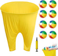Granny Pants Yard Game, Giant Outdoor Tossing Game with Metal Ring & 8 Bouncy Balls + Air Pump, Easter Spring Funny Party Game for Family Backyard Team Building Field Day Adult Reunion(Yellow)