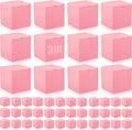 Zhehao 48 Pack Pink Gift Boxes Small Cardboard Gift Boxes with Lids Bulk 3 x 3 x 3 Inch Square Kraft Cube Paper Box Assemble for Candles Wedding Presents Easy Birthday
