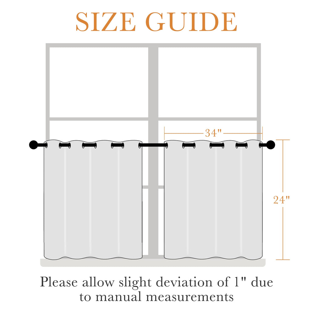 Cafe Curtains 24 inch Length (2 Count)