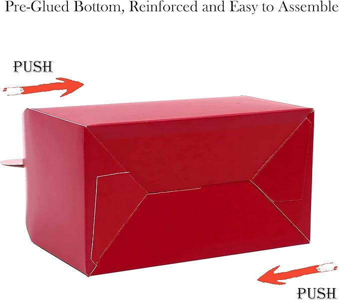Oletx 12Pcs Dark Red Gable Gift Boxes, 5.9'' Small Party Favor Treat Box, Goodie Box, Cookie Candy Box for Birthday Party, Classroom Activity and Any Fun Occasion Decoration Supplies.