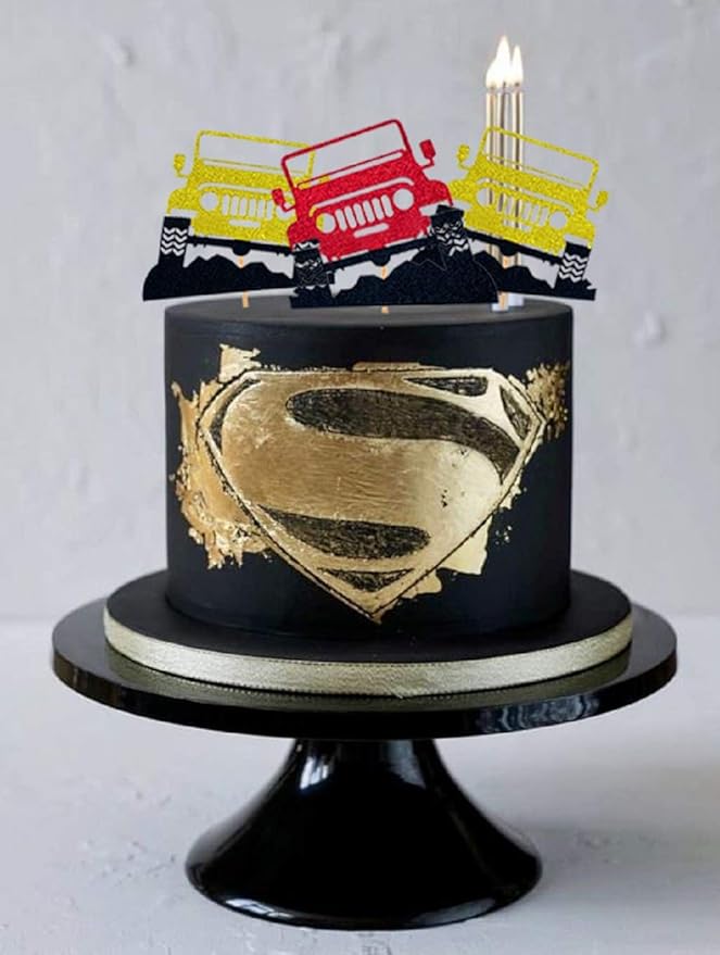 JeVenis 24 PCS Car Cake Decoration Truck Cupcake Toppers Car Vehicle Birthday Party Decoration Car Cake Topper for Boy Men