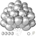 Silver Balloons, 60 PCS Metallic Silver Balloons 12 inch Latex Balloon for Birthday Party Decoration, Wedding, Baby Shower, Anniversary, Graduation, Retirement and Balloon Garland