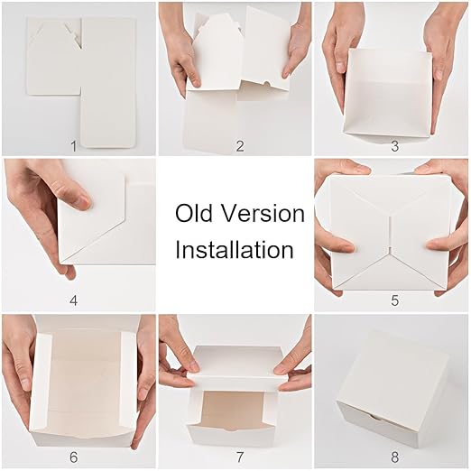 MESHA 100PC White Gift Boxes with Lids for Presents 6x6x4 Inch,Sturdy Bridesmaid Proposal Small Gift Box,Recyclable Paper Party Favor Gift Boxes Bulk for Wedding,Graduation,Birthday