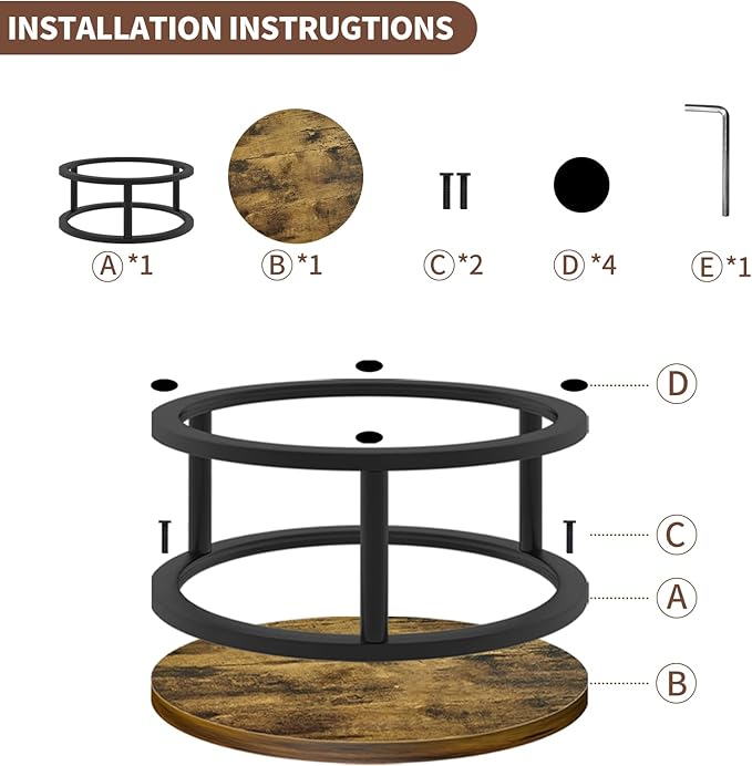 Cake Stand, 1 Pack Round Cupcake Stand Wood Grain Finish Serving Tray Cake Stands for Party Wedding Birthday