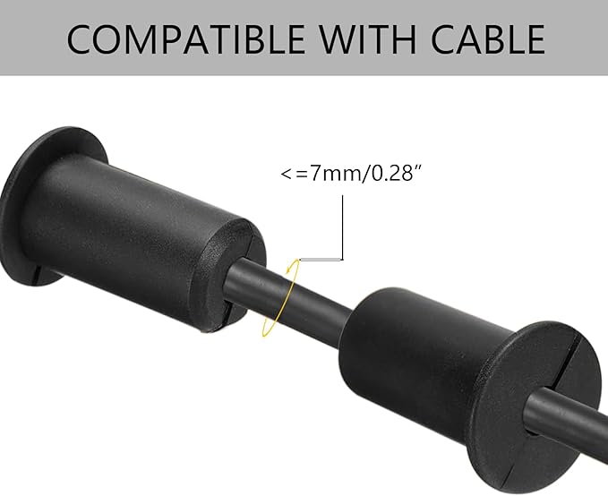 Starlink Cable Routing Kit for 3/4 Inch Wall Hole, 6Pcs Silicon Wall Grommet for Starlink Ethernet Cable Wall Pass Through, Starlink Cable Routing Accessories,Black