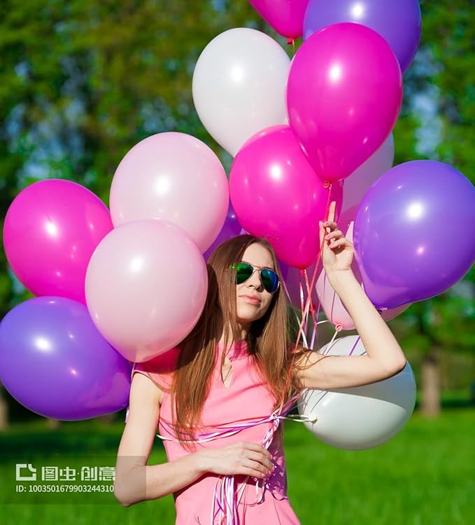 FOTIOMRG 110pcs Purple Balloon Garland Arch Kit, 18 12 10 5 inch Purple Latex Balloons Different Sizes Pack for Birthday Graduation Baby Shower Halloween Wedding Party Decorations
