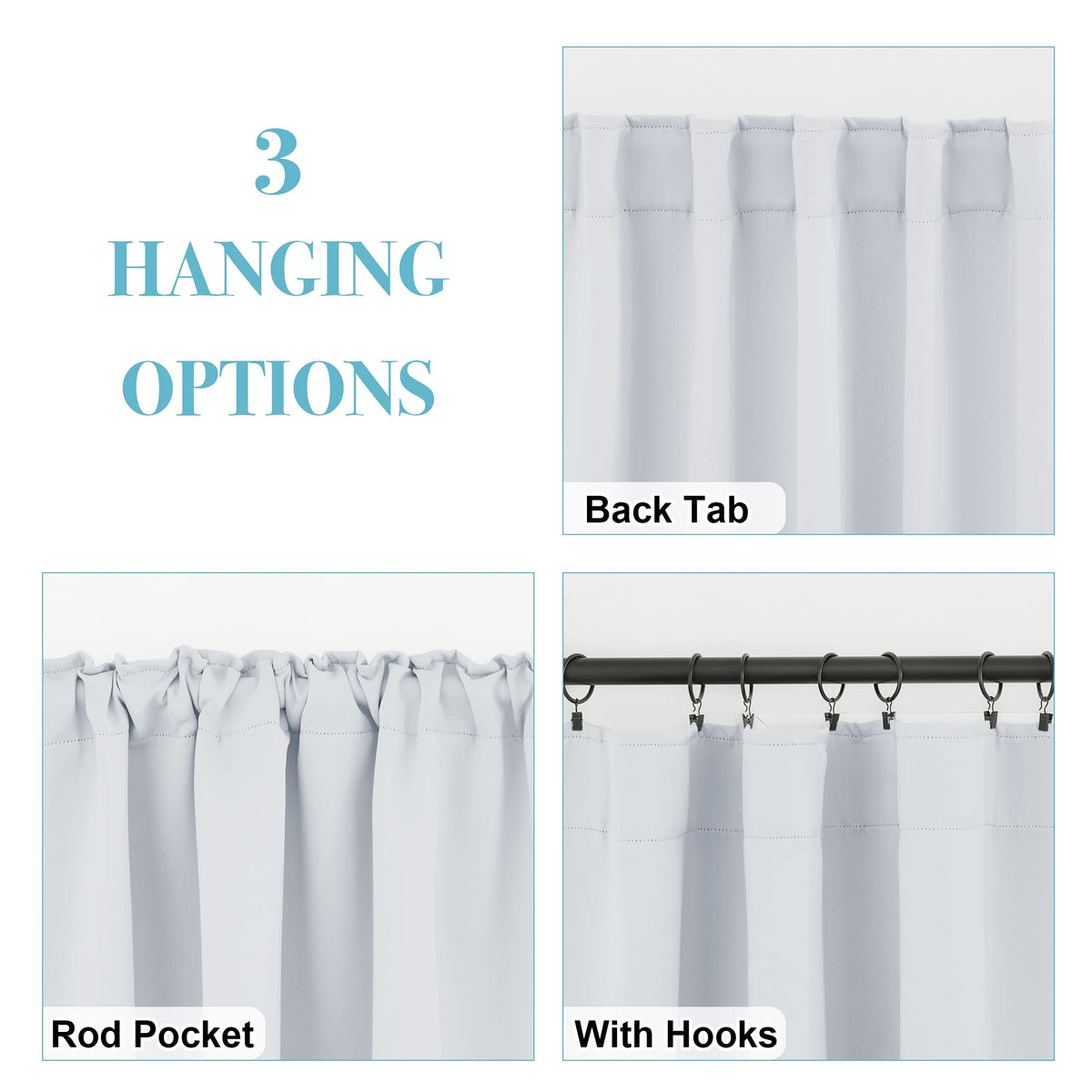 Small Window Curtains for Kitchen Bathroom Cafe RV Camper (2 Count)