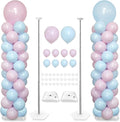 YALLOVE Balloon Column Stand, Set of 2 Balloon Stands (Include Balloons)