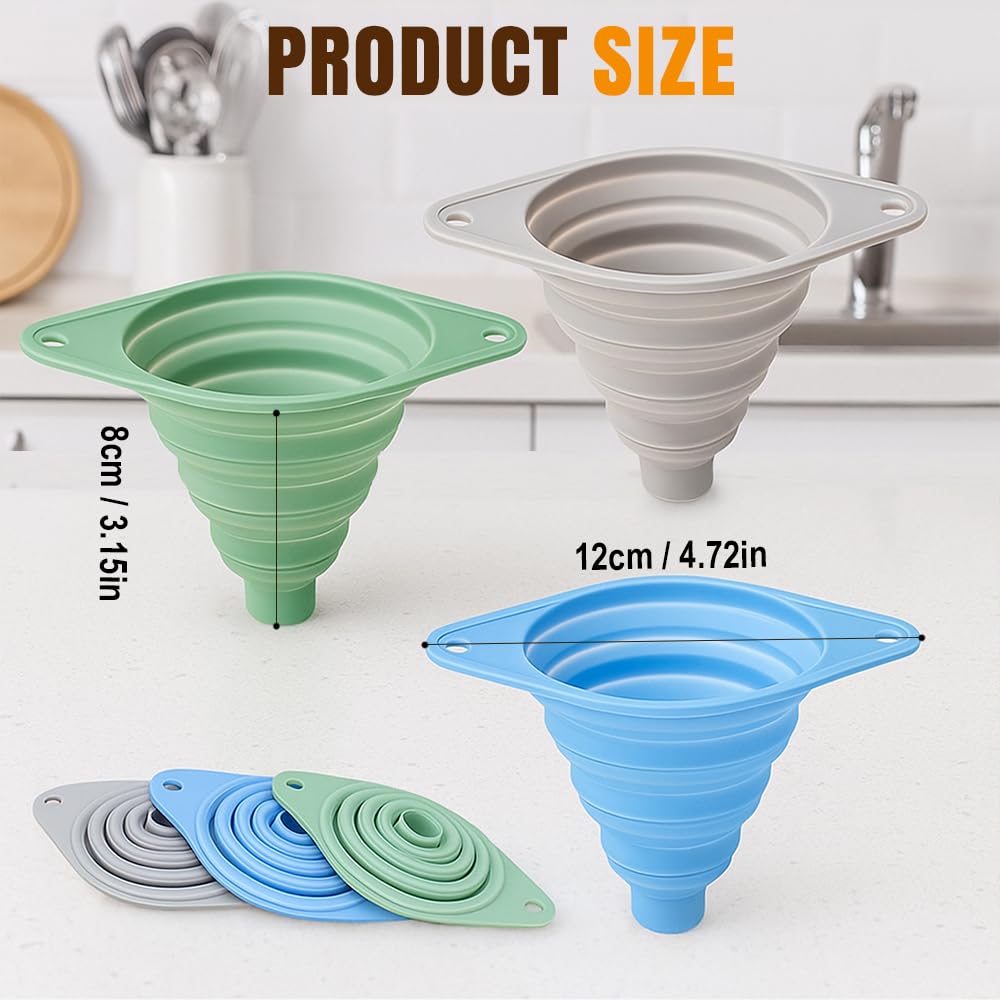 Kitchen Funnel Set 3 Pack