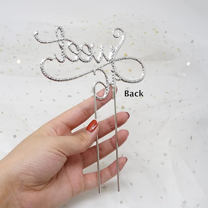 Honbay Sweet 16 Cake Topper Premium Sparkly Crystal Rhinestones Cake Topper Cake Decoration for 16th Birthday Party (Silver)
