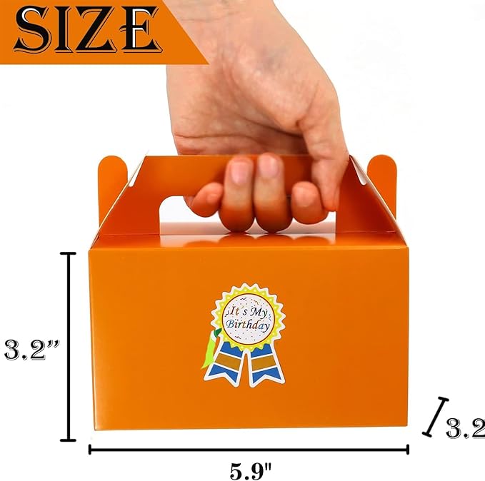 Oletx 12Pcs Dark Red Gable Gift Boxes, 5.9'' Small Party Favor Treat Box, Goodie Box, Cookie Candy Box for Birthday Party, Classroom Activity and Any Fun Occasion Decoration Supplies.