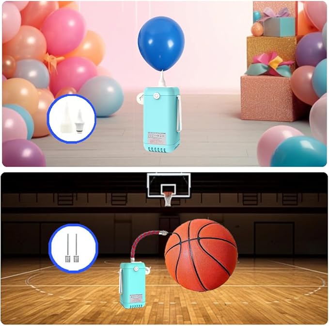 Electric Balloon Pump,4-in-1 Portable Electric Air Balloon Blower Machine for All Balloons, Air Pump for Sports Balls, Inflator& Deflator for Inflatables