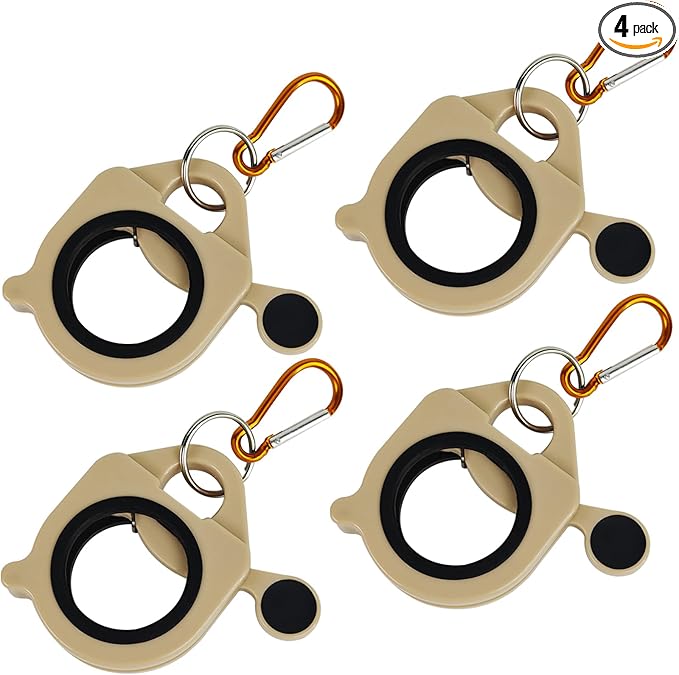 Zip Tie Holder Organizer Cable Tie Organizer Holder for Tool Belt Strong Efficient Solution for Electrician Zip Ties Holder Reusable Portable Safety(Khaki, 4 Pack)