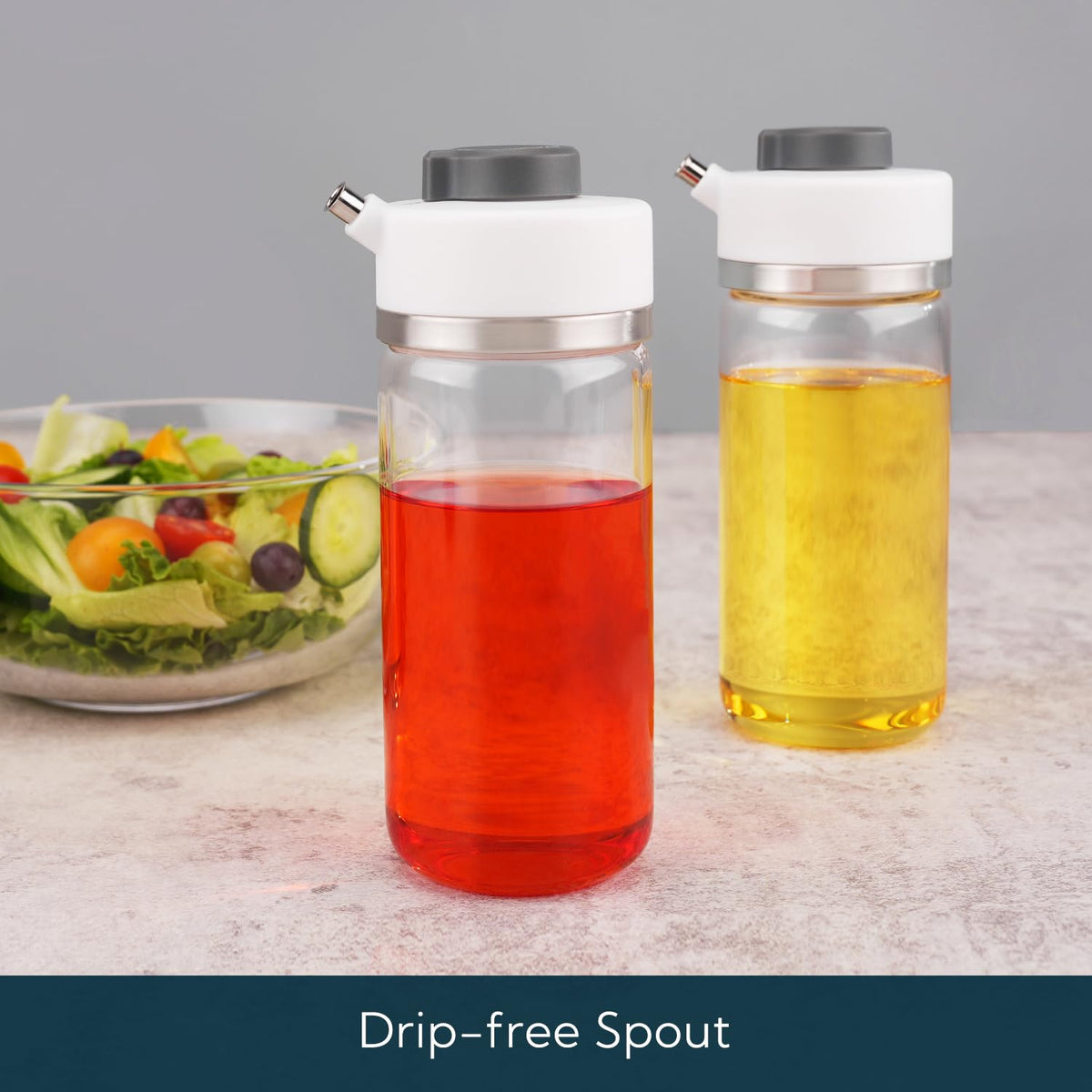 Precision Pour Glass Oil Dispenser with 3 Modes