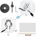 in Wall Cable Management Kit for Wall Mounted TV, Professional TV Cord Hider & Wire Concealer with Power Outlet & Pass Through, Included DIY Hole Saw, Hide Cables Behind Wall, White