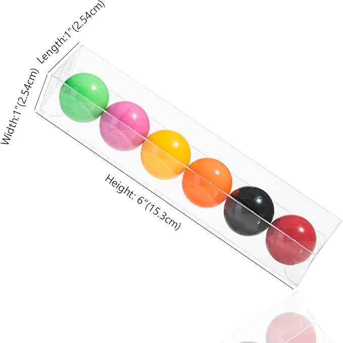 JCXPACK 100PCS Gumball Tubes Party Favor, Candy Container, Clear Boxes for 6