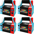 BGFMVS 12 Pack Video Game Party Favor Boxes with Handles, Game Design Candy Gift Boxes with Window for Birthdays, Suitable for Kids & Adults, Snack Containers for Cookies Cupcakes, Party Decorations